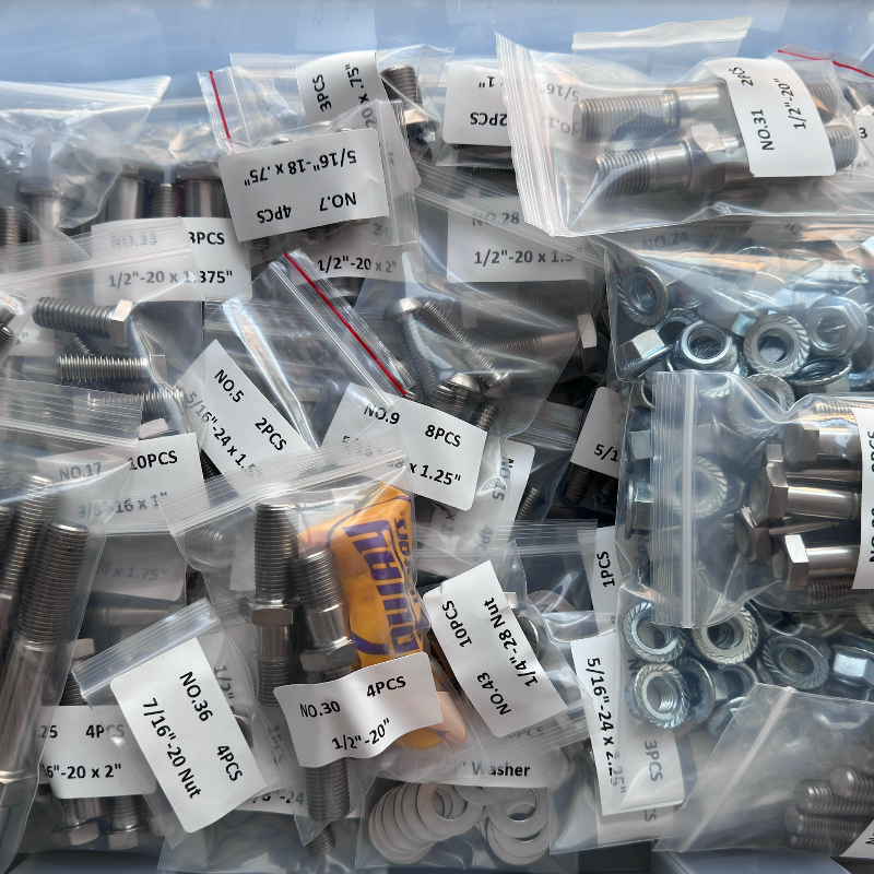 Universal Car Fitment Eagle Sprint Car Chassis Natural Titanium One Nut and Q/C R/R S/P Plus Bolt Kit for N/M OE NO