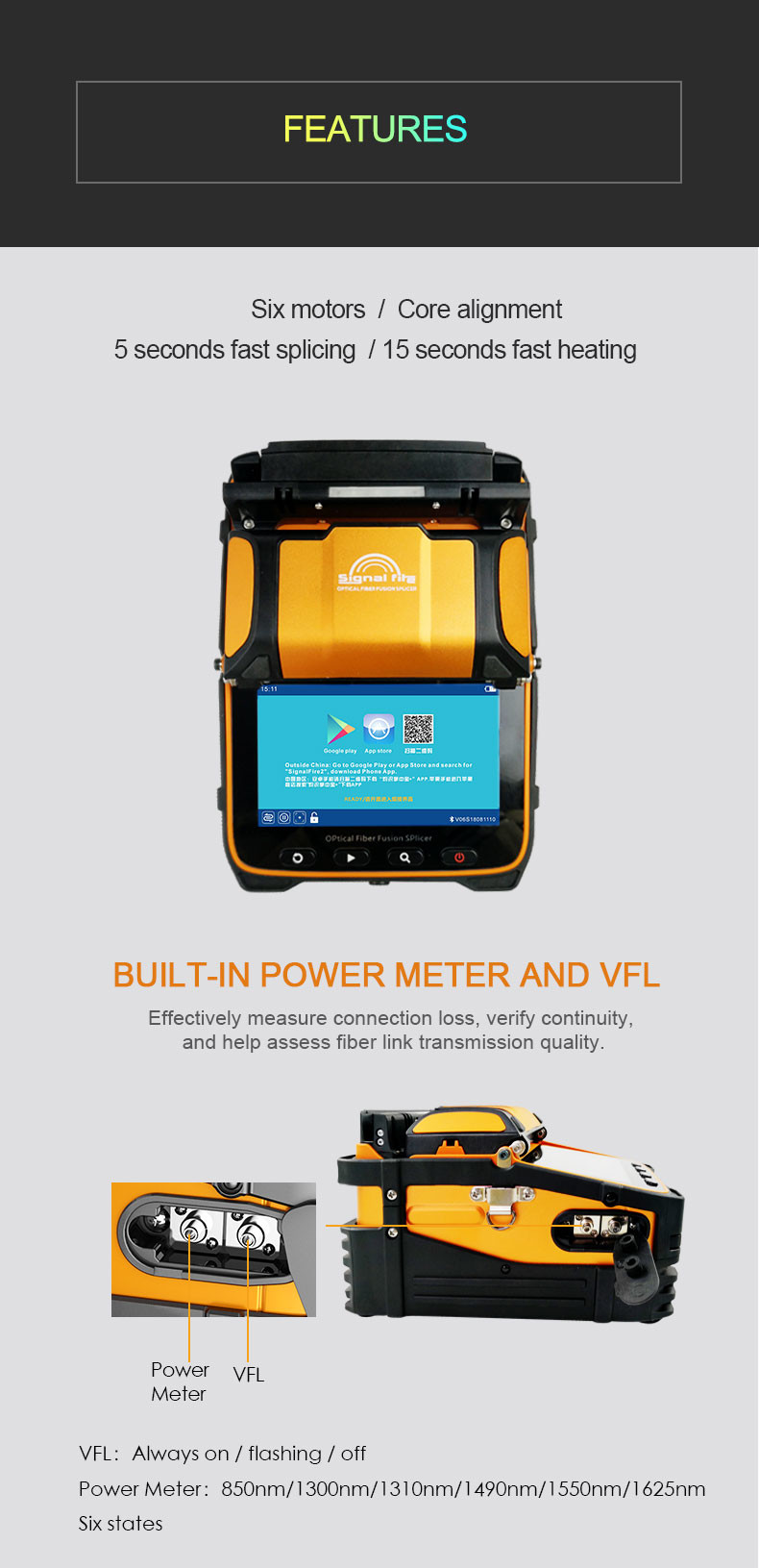 Auto focus Fiber Optic Fusion Splicer , ROSH ISO9001 Ftth Splicing Machine