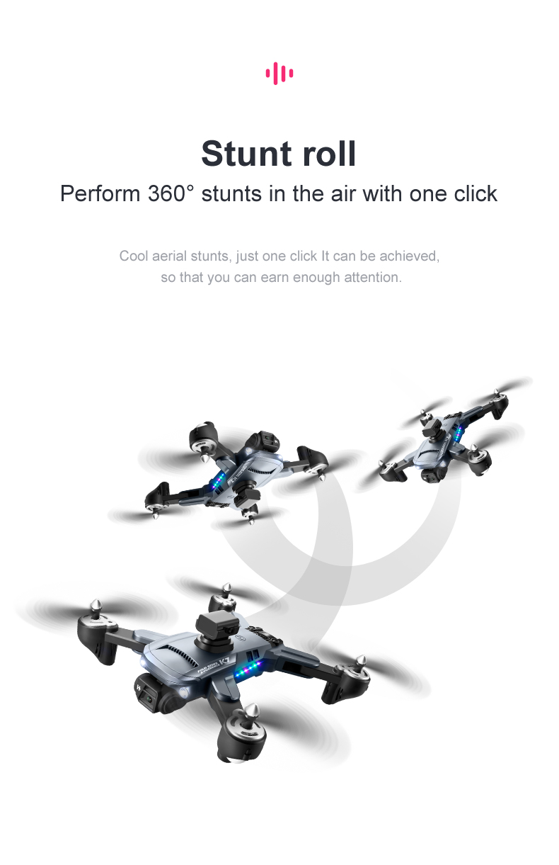 Smart GPS Optical Flow Quadcopter Drone with Obstacle Avoidance and Image Transmission Distance of 200M