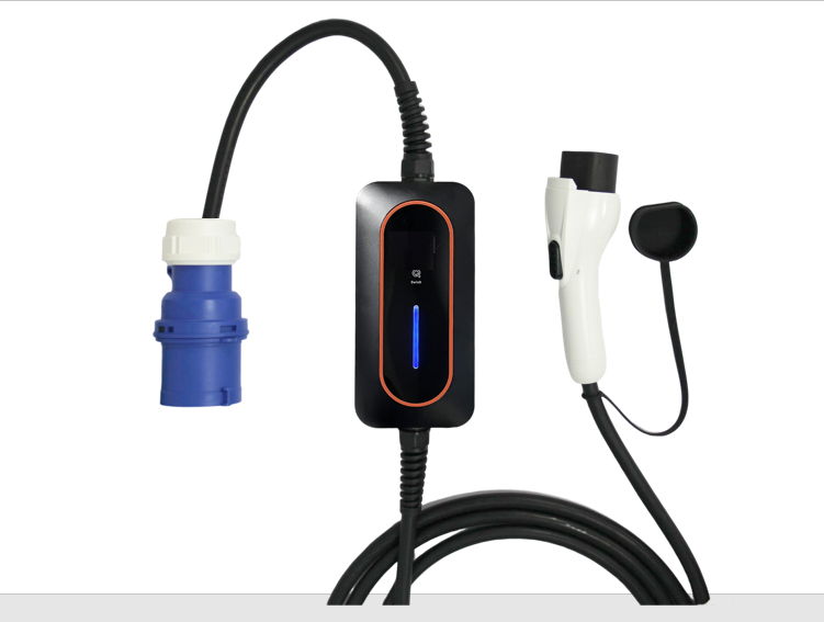 SAE J1772 Type 1 EV Charger Blue CEE Plug 7Kw 32A Portable EV Charger
