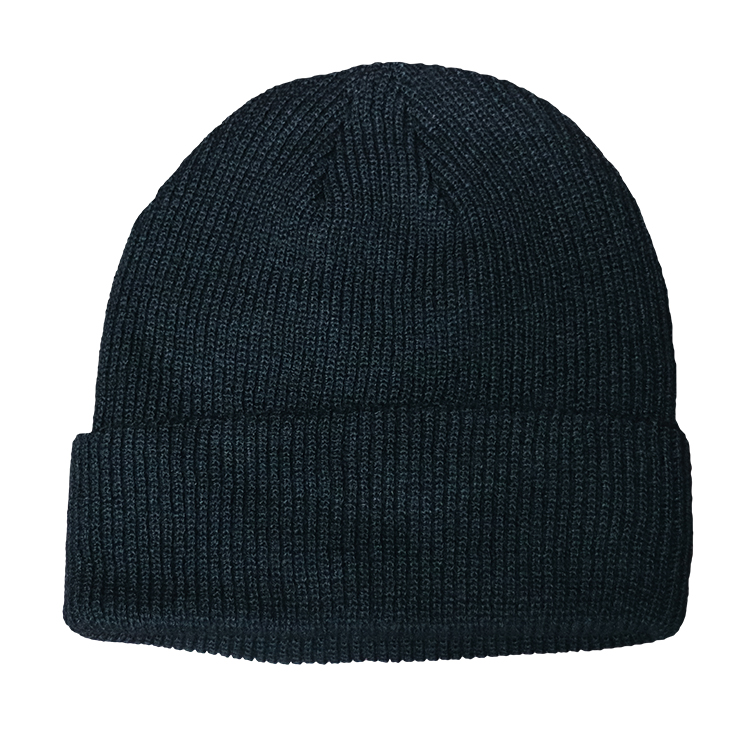 Female Soft Wool Oversized Knit Beanie Hats Solid Crochet Beanie Cap Black Gray