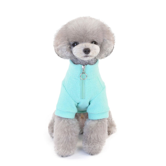 Customizable Label Winter Cotton S-XXL Dog Sweater With Zipper