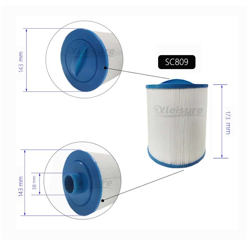 Factory price spa Pool Filter Cartridge SC809 filter PWL25P4 for hot tubs 25 sq ft WE25
