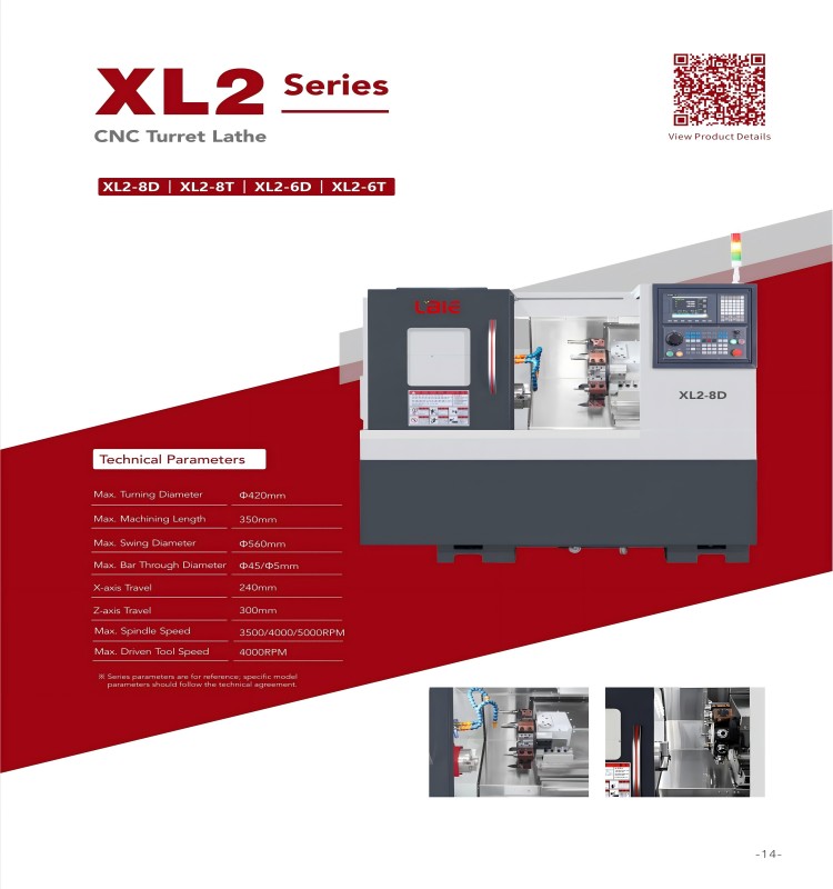 Slant Bed CNC Turret Lathe With C Axis Live Tooling Collet Chuck