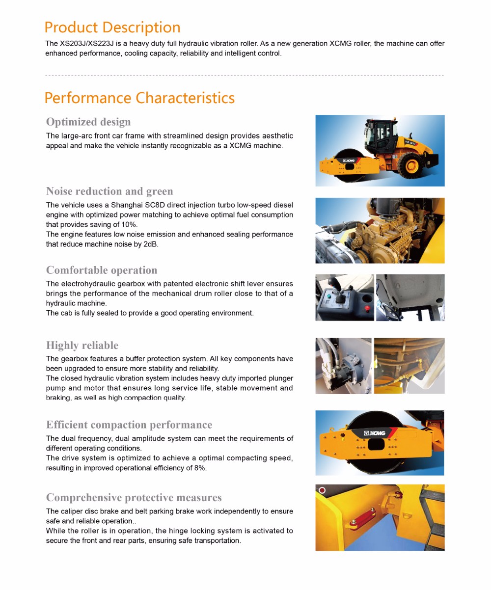 Road Roller Compactor Road Maintenance Machinery With Single Drum 20t Road Construction Equipment