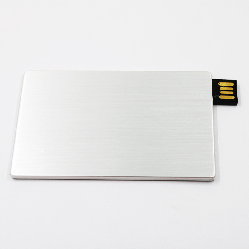 Silver Metal 2.0 Credit Card USB Sticks 16GB 32GB ROSH Approved