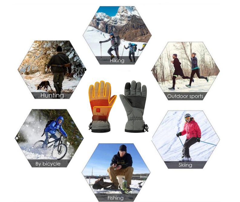 Electric Rechargeable Heated Gloves Battery Heated Inner Gloves Battery