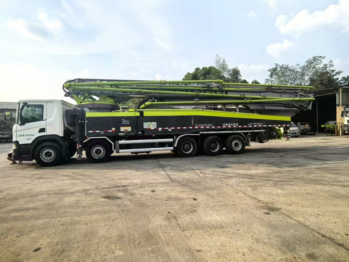 ZLJ5540THBSF 67m 2021 Zoomlion Used Concrete Pump Truck Scania Chassis National Six