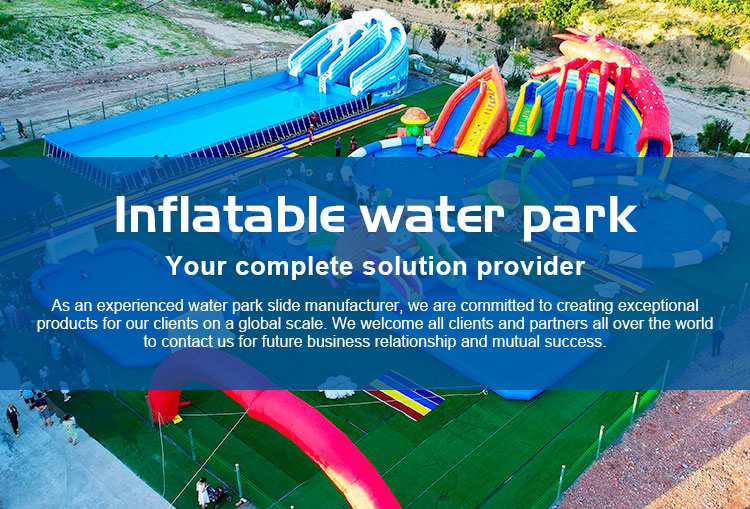 Large pool inflatables water pool inflatable swimming with inflatable slide commercial water slide for kids and adults