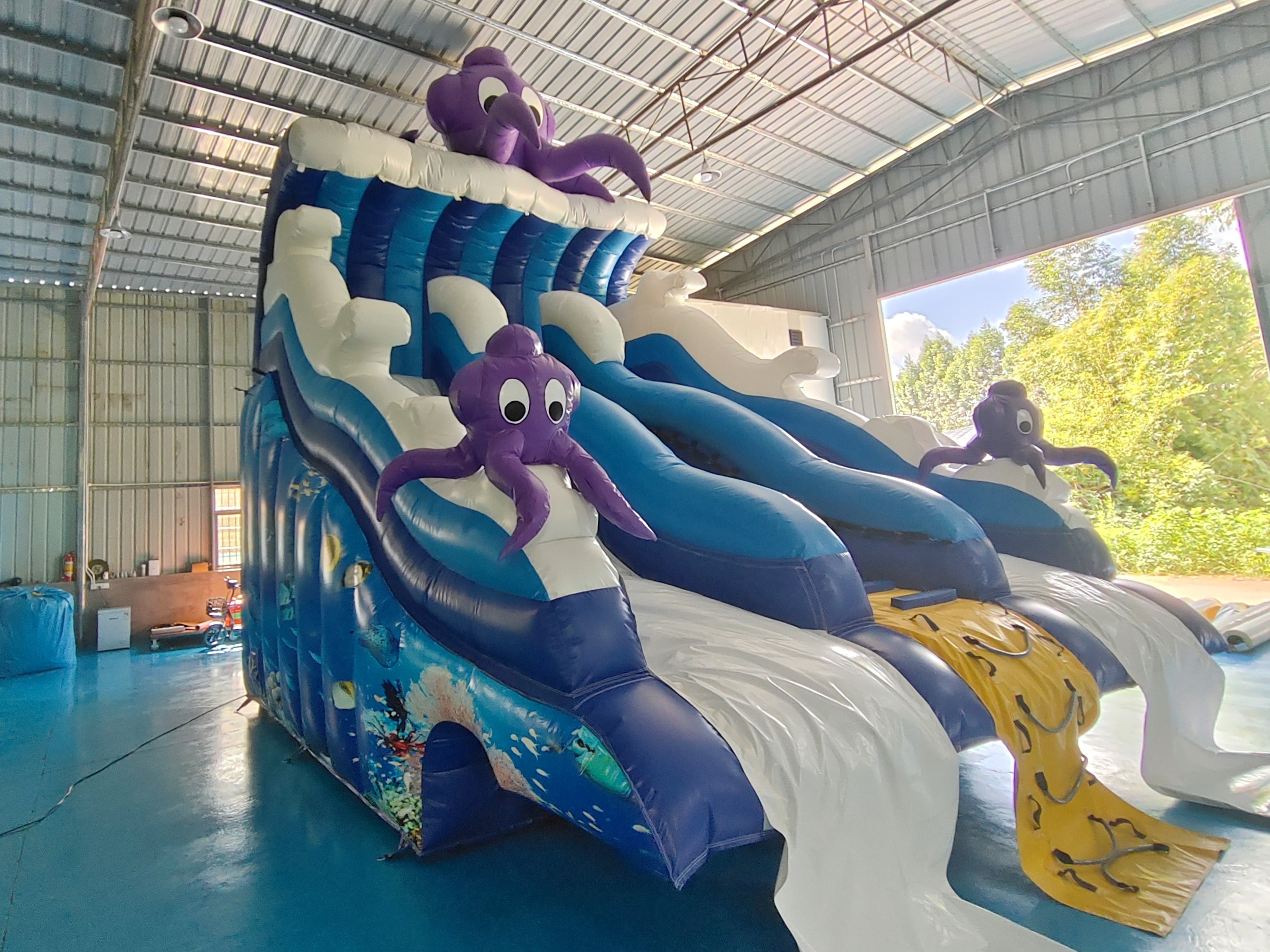 New Design Popular Inflatable Slide Ocean Octopus Cartoon Party Inflatable Dry Double Slides For Kids And Adults