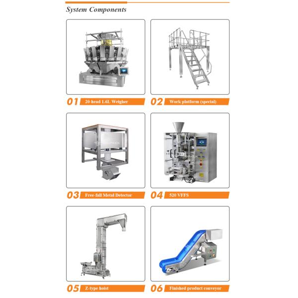 Automatic Cassava Chips Packaging Machine 60-100BPM 220V
