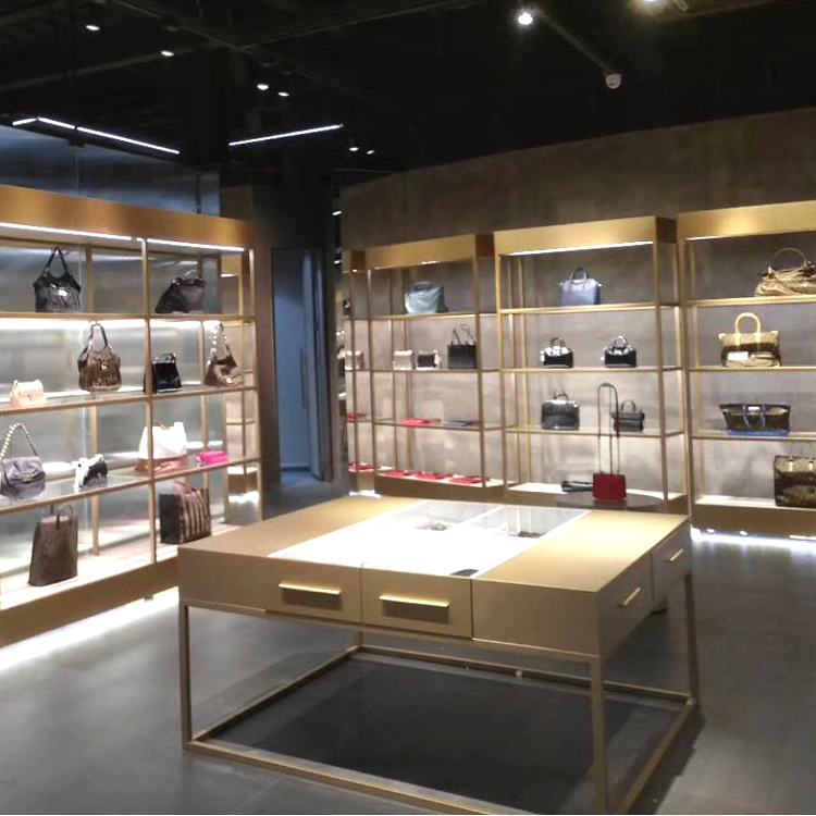 SHANGHAI FACTORY CUSTOMIZED HIGH-END DISPLAY CABINETS BAG DISPLAY SHOWCASE CUSTOMIZED DESGIN LUXURY STORE SHOWROOM