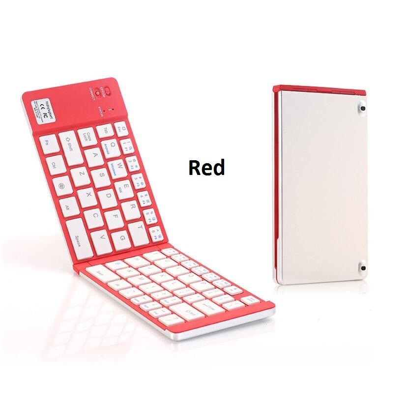 Foldable Bluetooth Keyboard with Stand Holder for Compatible IOS Android Windows
