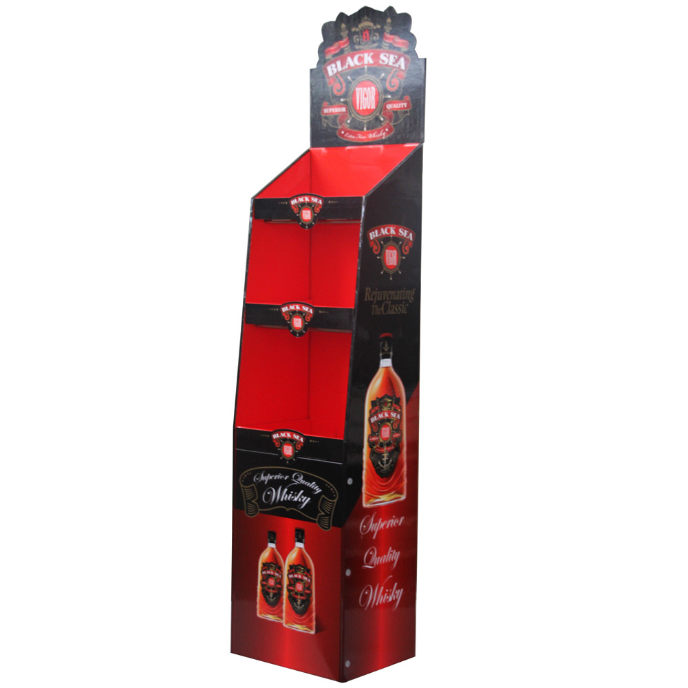 Patterned Corrugated Cardboard Display Customized Size Eye Catching Style