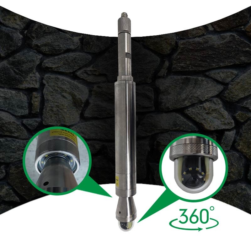 360 Degree Rotate PTZ Borehole Camera 65mm Panaramic Industrial Level Can Test Wide Range