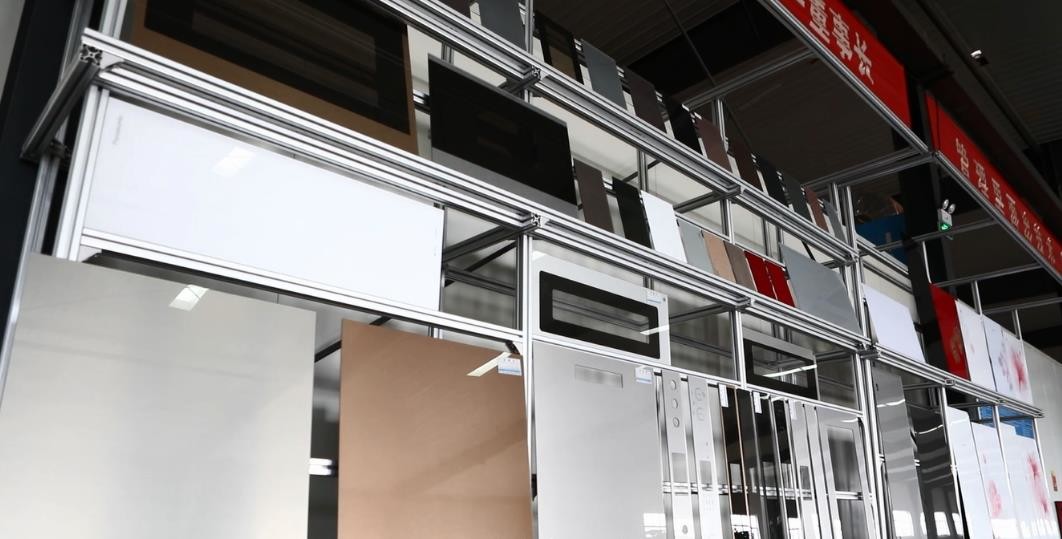 3.2mm thick Black Color Fully Tempered Glass Refrigerator Door Panel