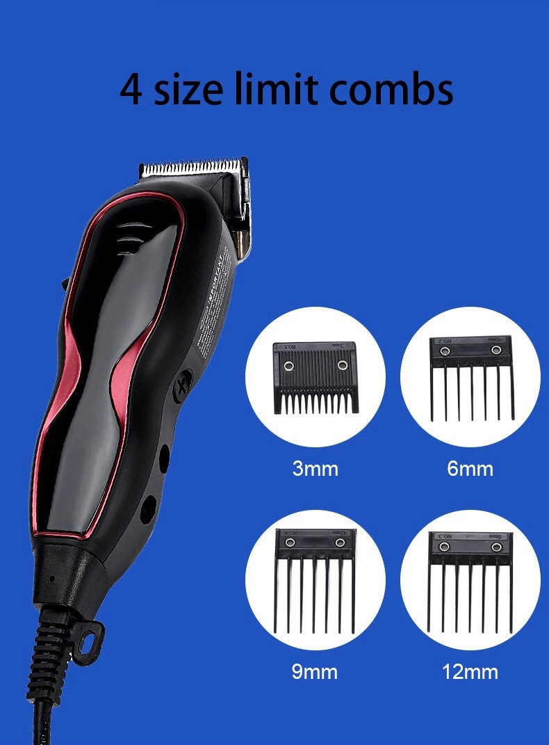 6 In 1 Electric Facial Hair Shaver Titanium Black Safety Rechargeable Hair Trimmer