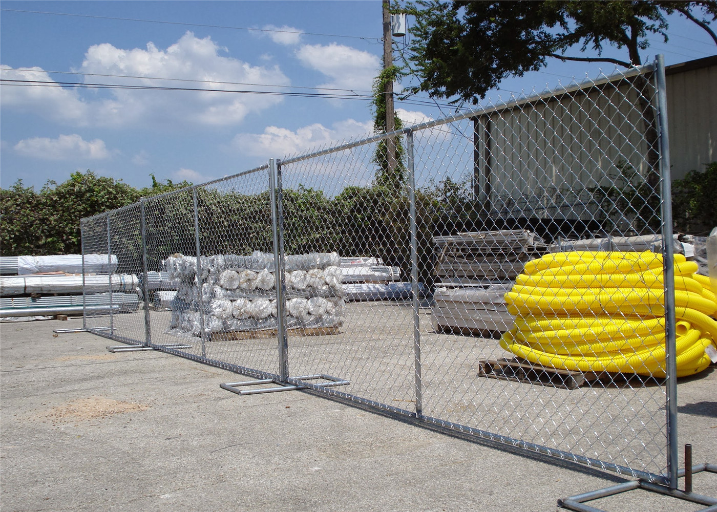 Hot Dipped Galvanized Construction Fencing Panels 1830mm x 3650mm/6'x12' Outer tube 41.2mm HDG 100gram/sqm