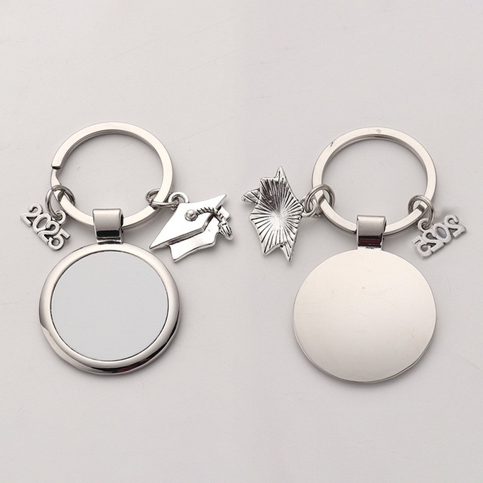 DIY Creative Sublimation Keyring Blanks Personalized Graduation Keychains