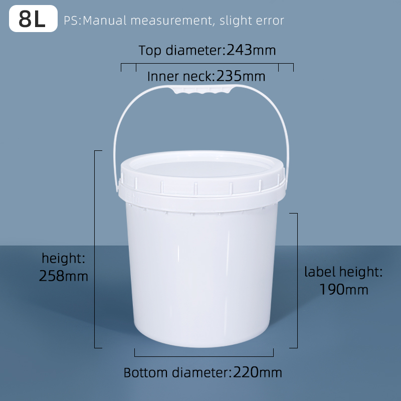 20L Plastic Bucket With Screw Lid For Veterinary Medicine House Industry as the photo