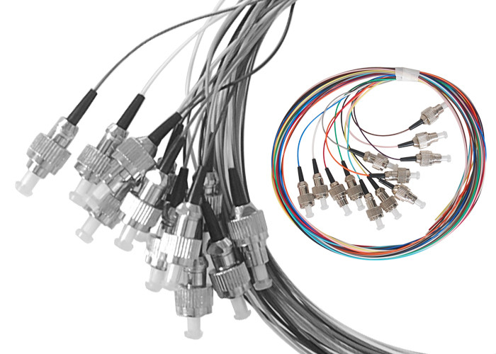12 Colors Pigtail Fiber Optical Patch Cord G652D 0.9mm 1.5m LSZH 0.2dB FC/UPC