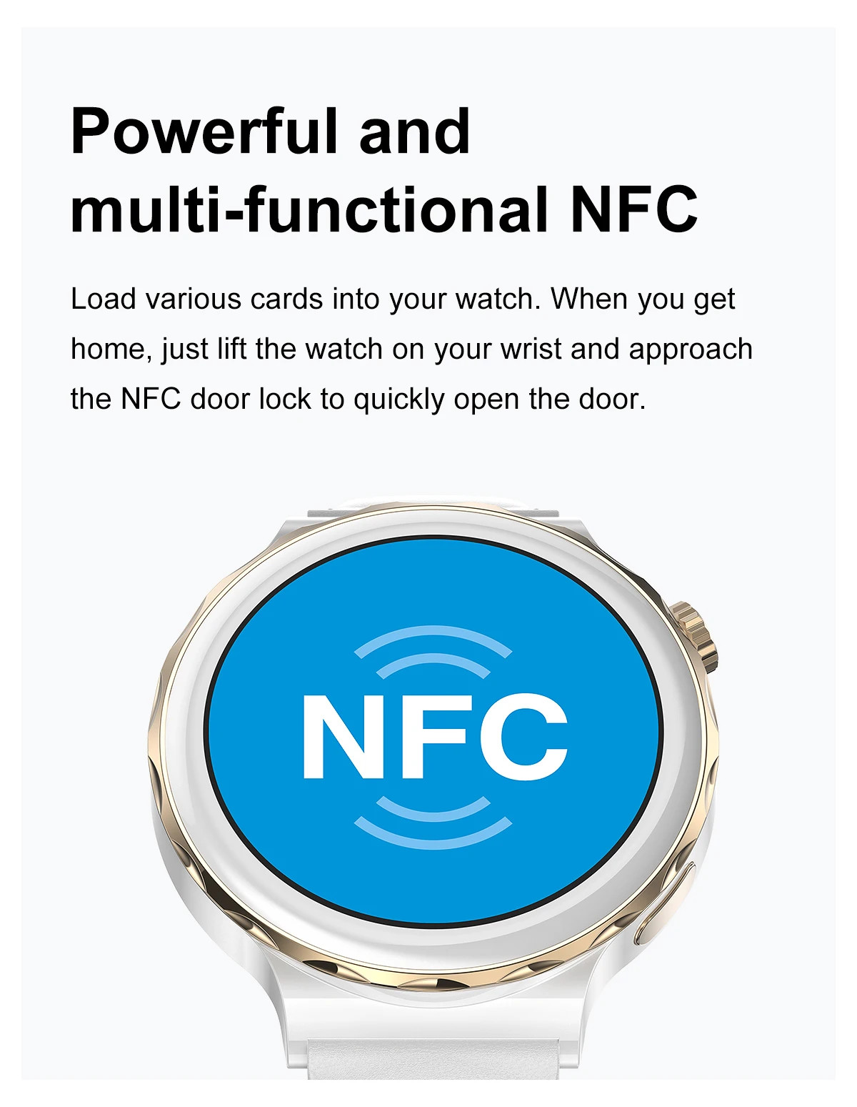 Full Color Round Amoled Display Bluetooth Ladies Smart Watch NFC BT5.0 Call 1.36" 390x390