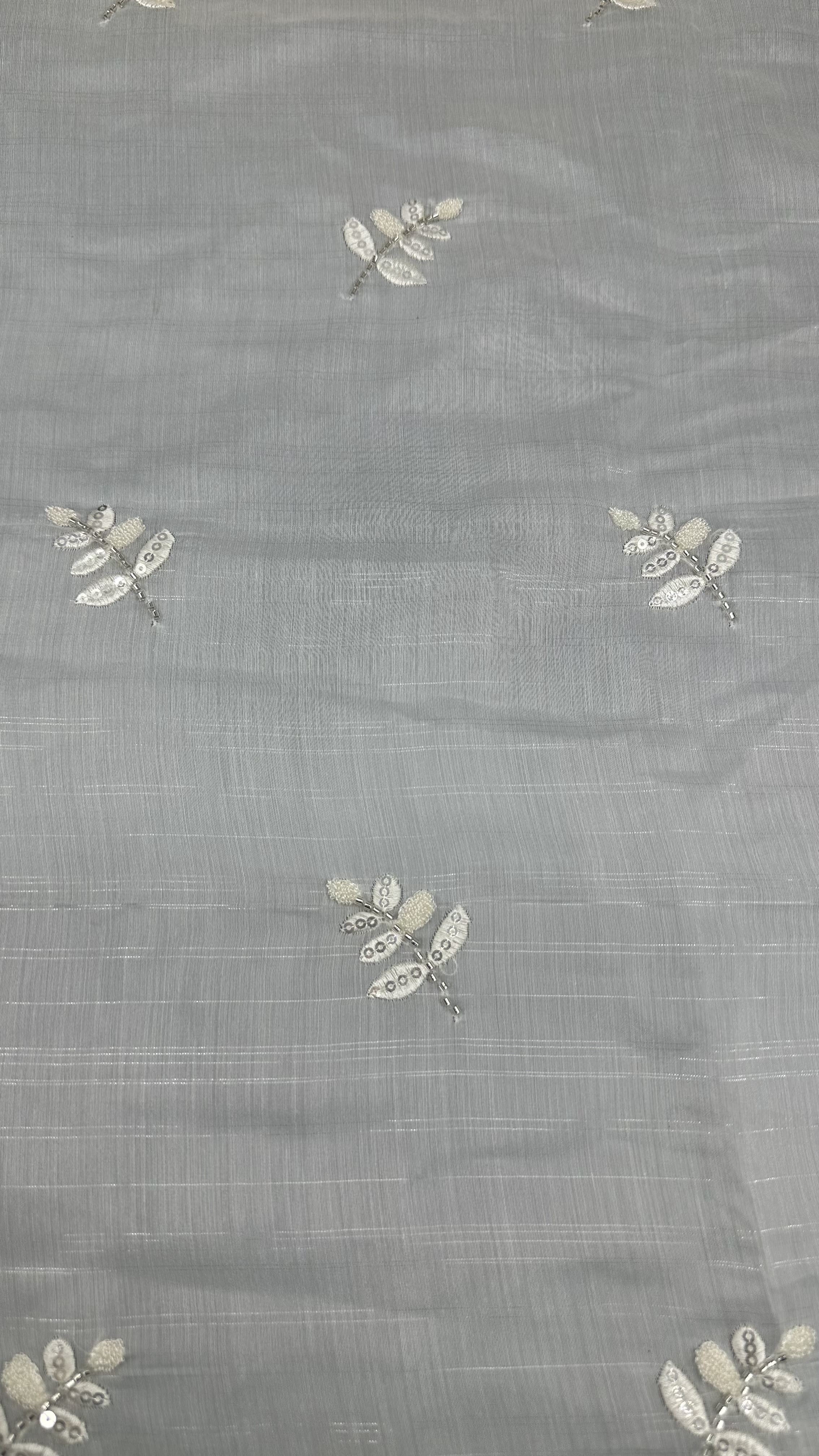 New Arrival Tulle Mesh Fabric Breathe Crochet Lace Fabric Leafy Sequin Fabric