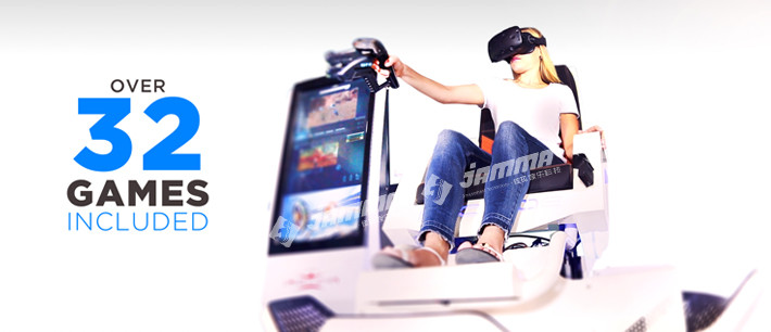 VR Ride Virtual Reality Chair Arcade Game Machine 360 Degree Dynamic Platform