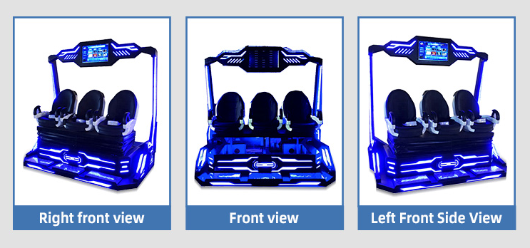 3 Seats Arcade 9D VR Chair 9D Virtual Reality Cinema Simulator 245*130*245CM