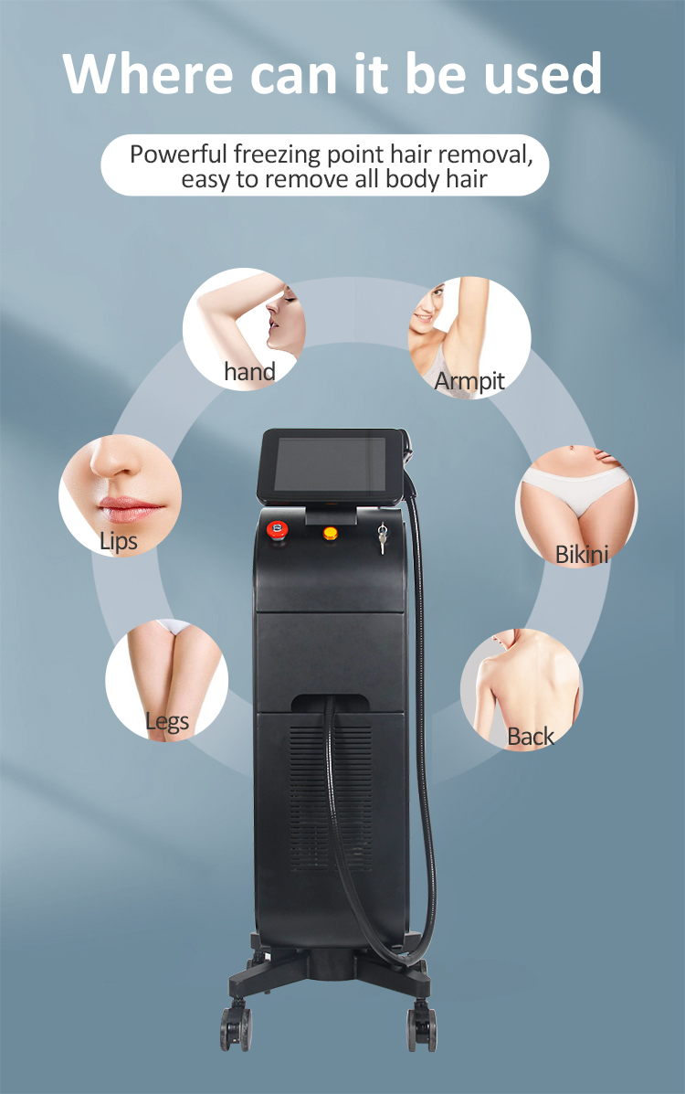 2000w Professional Laser Hair Removal Machine 808 Diode LCD Touch Screen ODM