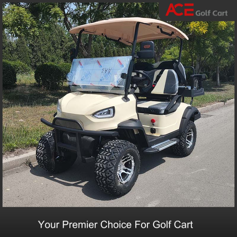 Steel Frame Lithium Battery 4 Seater Club Golf Car Lifted 4 Passenger 48V Motor