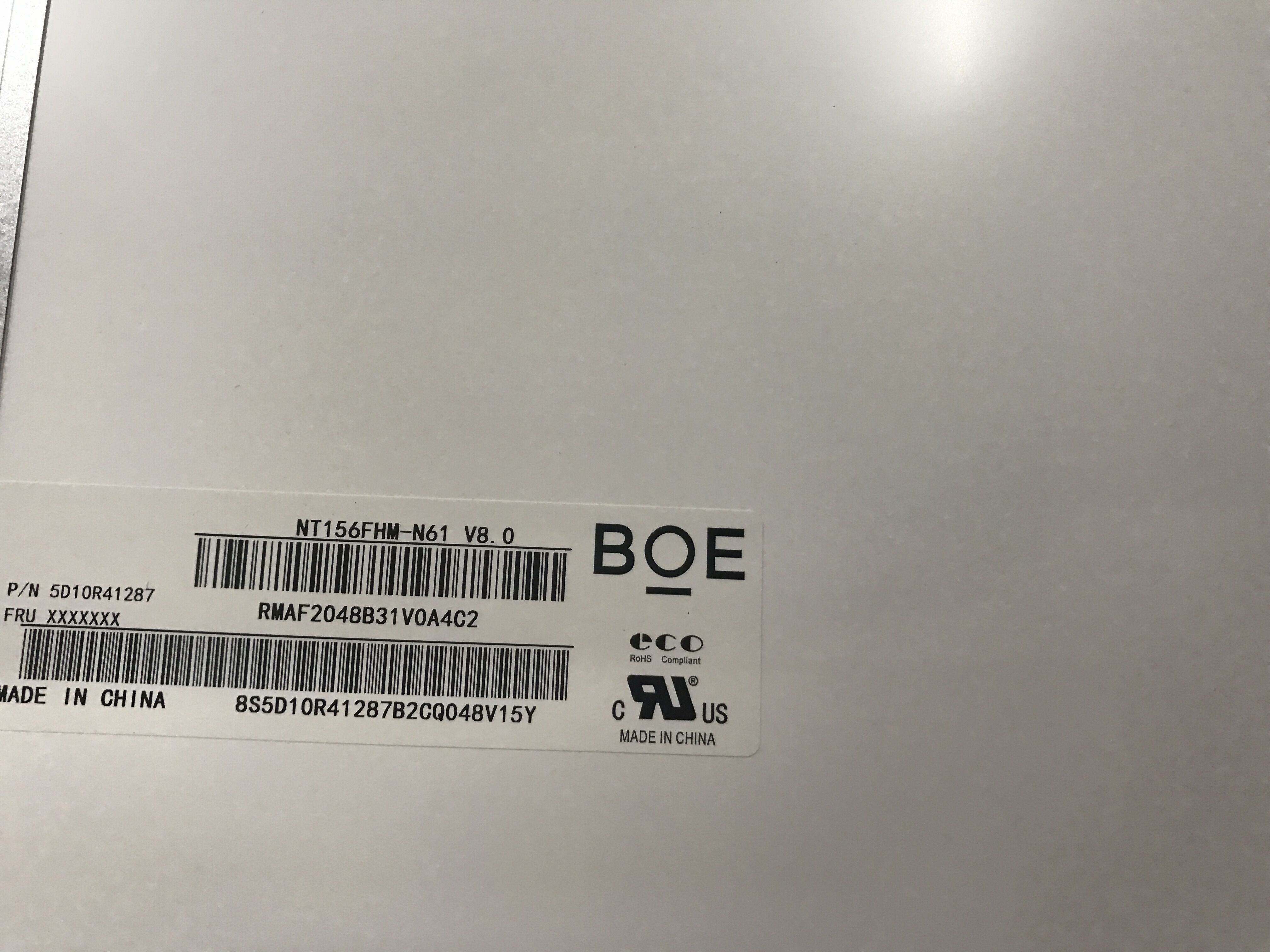 NV156FHM-N61 BOE 15.6" 1920(RGB)×1080, 300 cd/m² INDUSTRIAL LCD DISPLAY