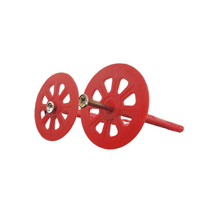 Dampproof Rigid Foam Insulation Fasteners , Plastic Concrete Anchors With Disc