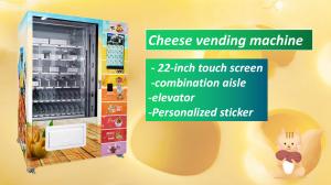 Buy cheap 22 Inch Screen Cheese Vending Machine For Advertising Support Contactless Payment product