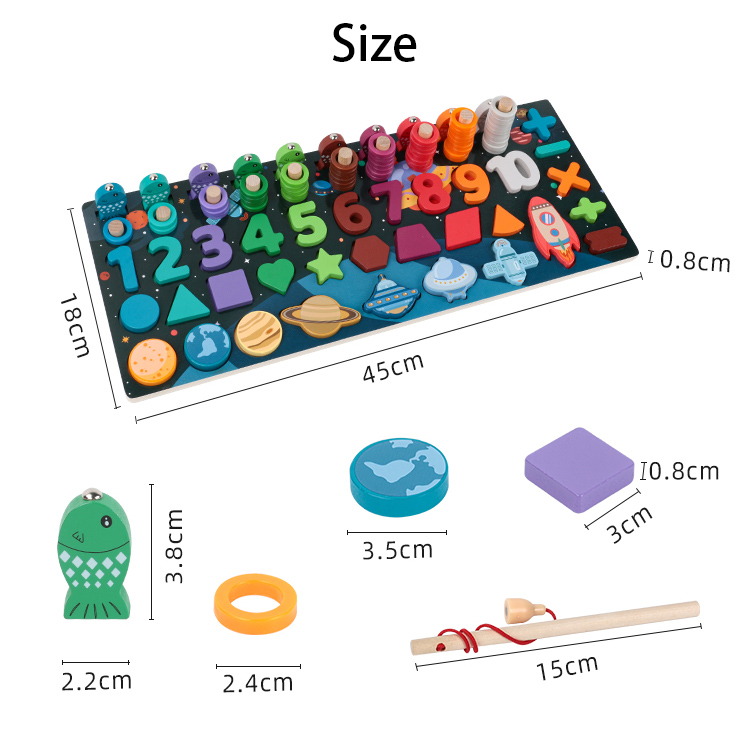 Creative Baby Developmental Toys Universe Six In One Logarithmic Board