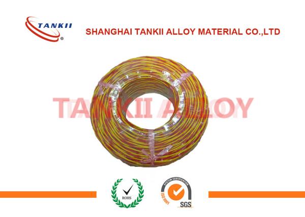 0.63mm Fiberglass insulated Red thermocouple extension wire / cable compensating