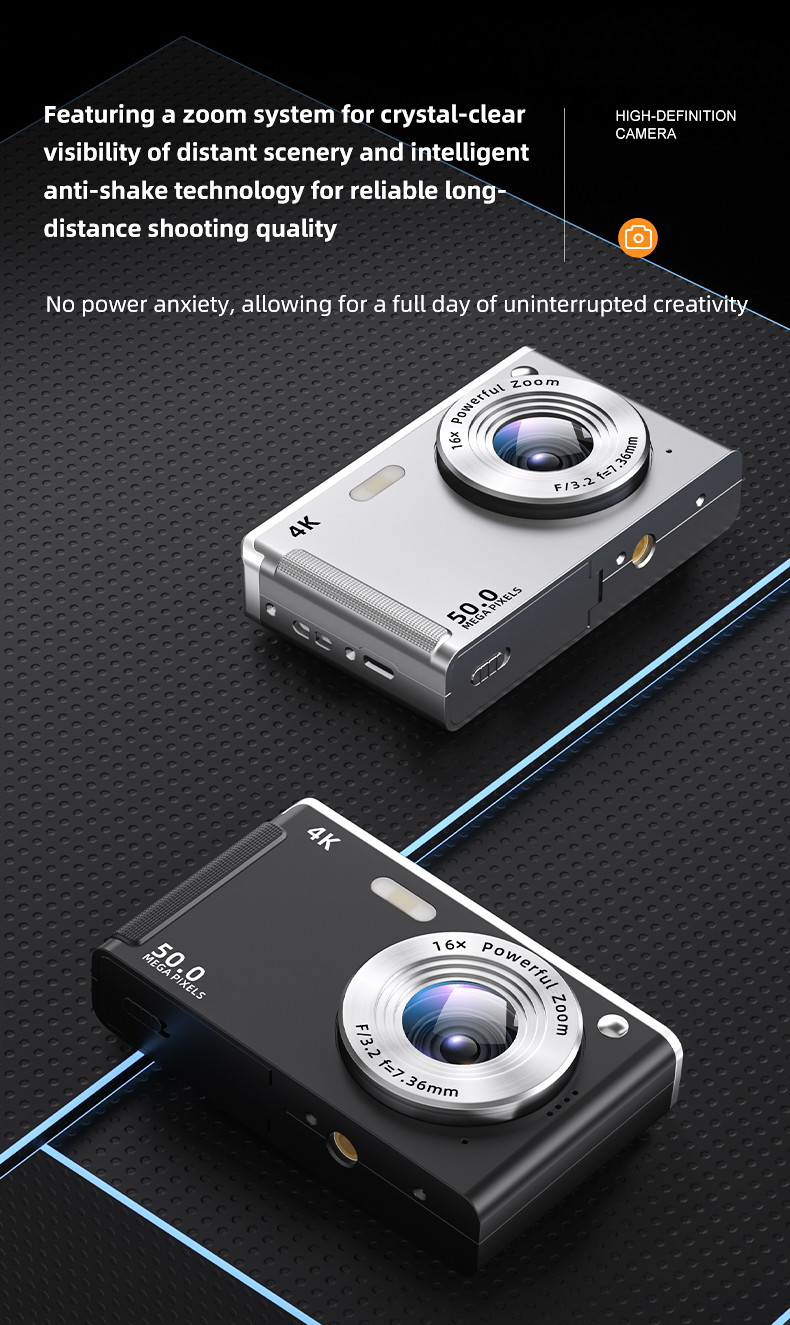 4K Photography Waterproof Digital Video Camera 32GB SD Card