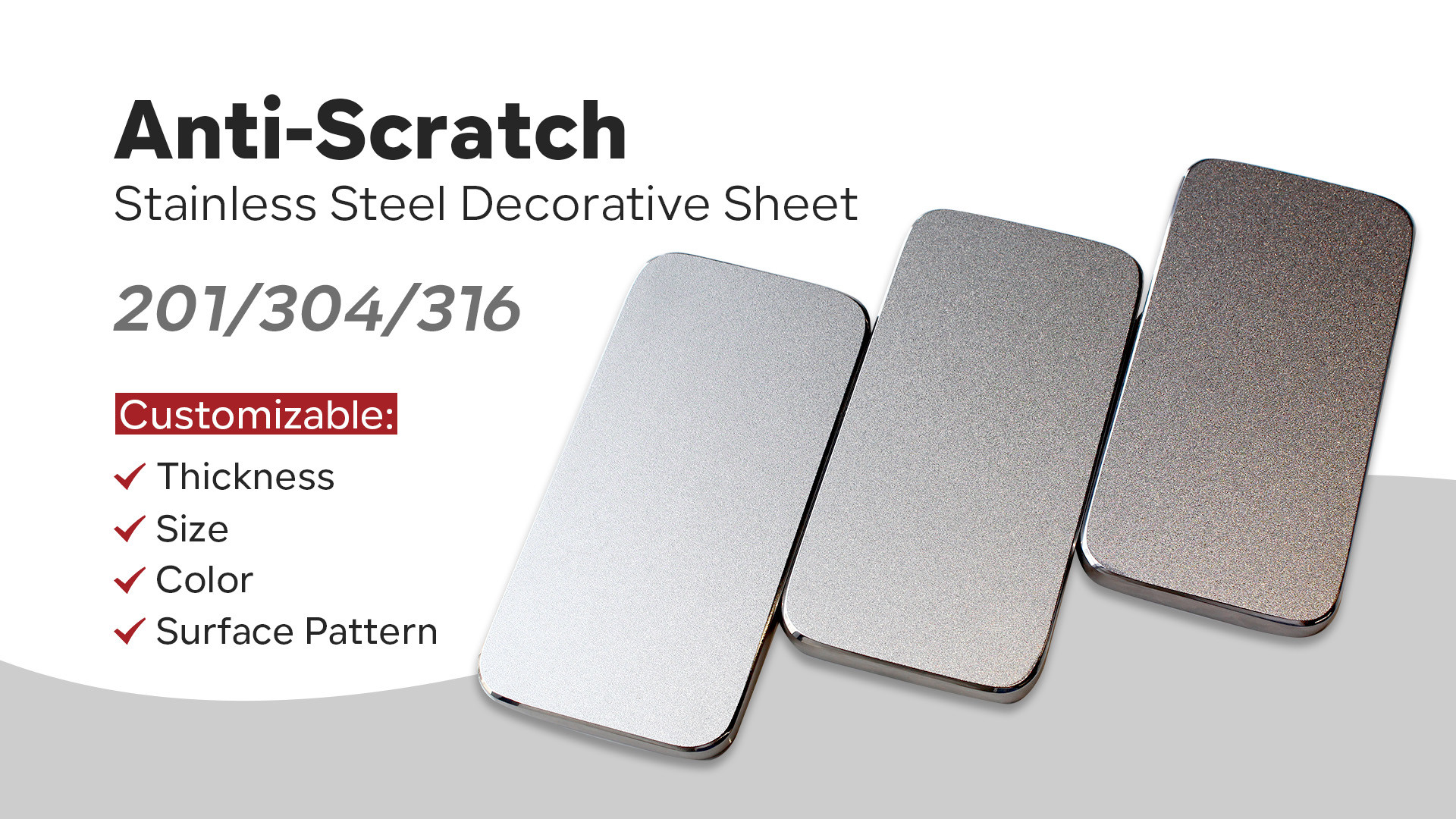 SS304 316 Scratch Resistant Stainless Steel Kitchen Countertops
