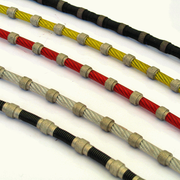9.8mm Abrasive Sintered Middle Diamond Wire Saw Rope Hard Steel ODM