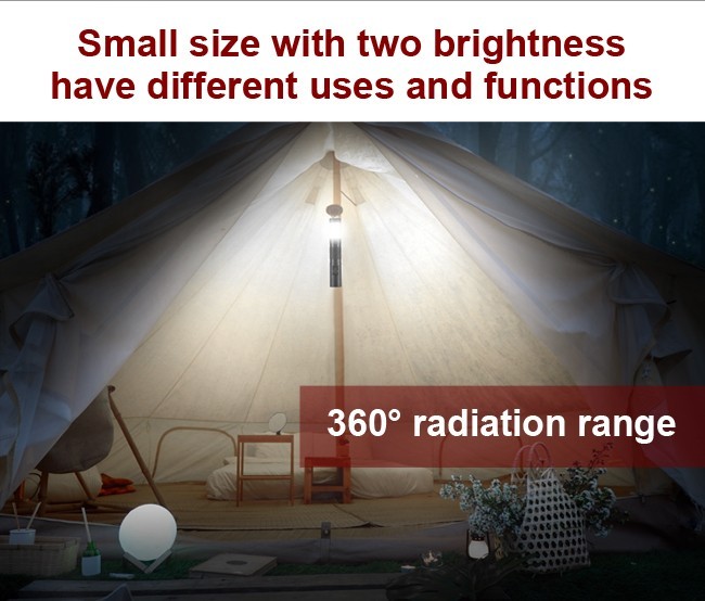 18650 Li Ion Battery USB C Rechargeable Camping Flashlight Dual LEDs IP65 Aluminum