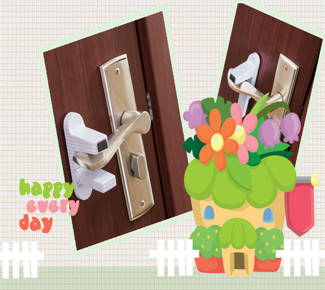 Indoor Child Safety Door Locks 90*75*25 MM Size With Standard Handles