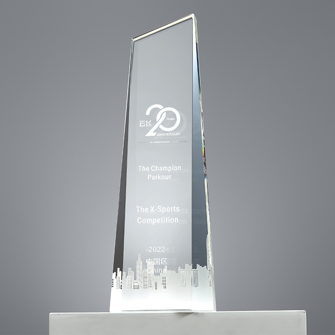 Creative Acrylic Award with UV Printing , Lucite Plaque for Company Employees' Annual Conference and Honorary Titles