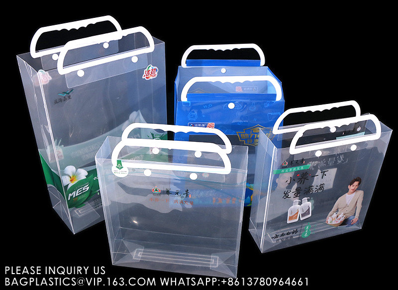 Plastic Hard Handle Bags, Handle Shopping bags, handle shipper, handle gift bags, white handle handy bags