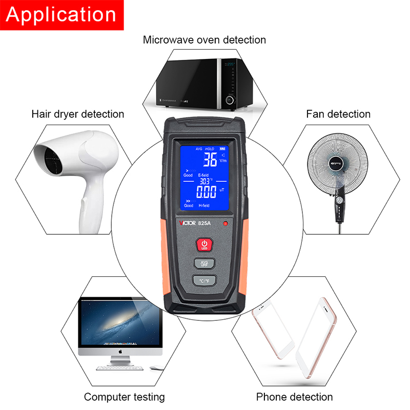 3500MHz Multifunction Environment Meters Digital Electromagnetic Radiation Tester