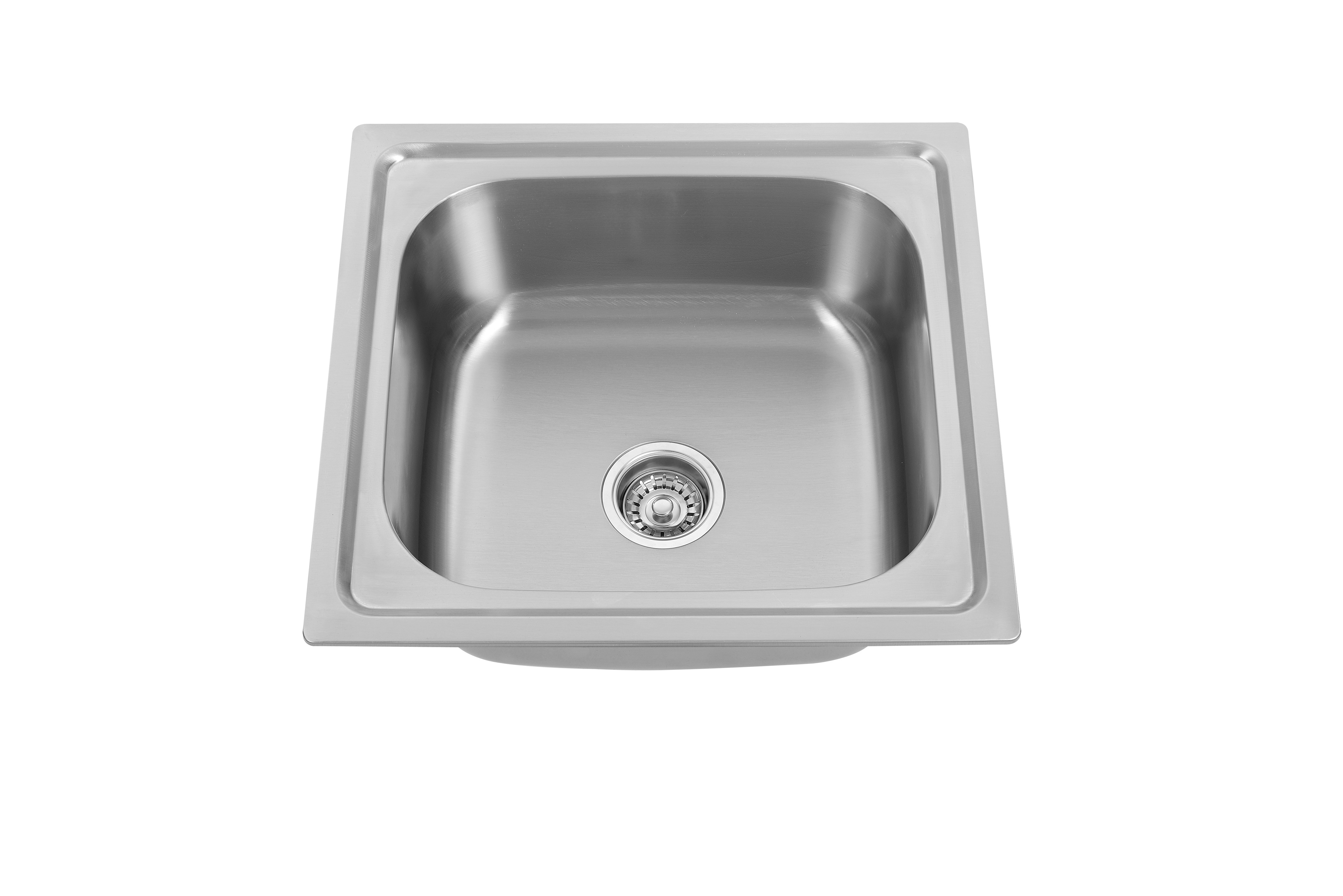 Customize Stainless Steel Single Bowl Sink With Drainer / Basket