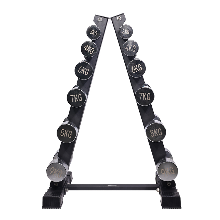 Wholesale Portable Dumbbell Rack for Home Gym Steel Rubber Stand with Power Feature Weight Lifting Exercise Equipment Storage