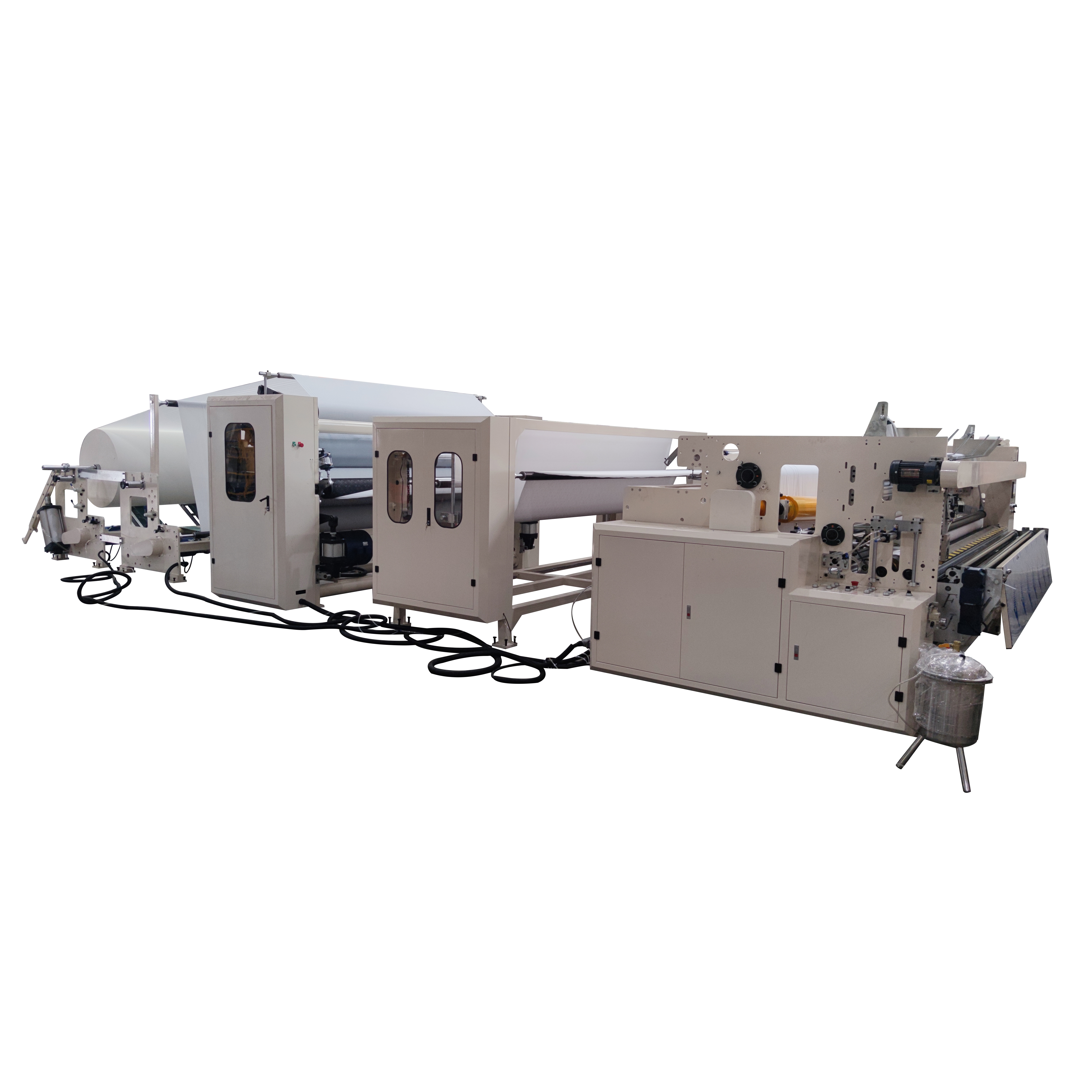 Full automatic 48 rolls bundle packing small toilet roll paper machine production line with log saw cutter