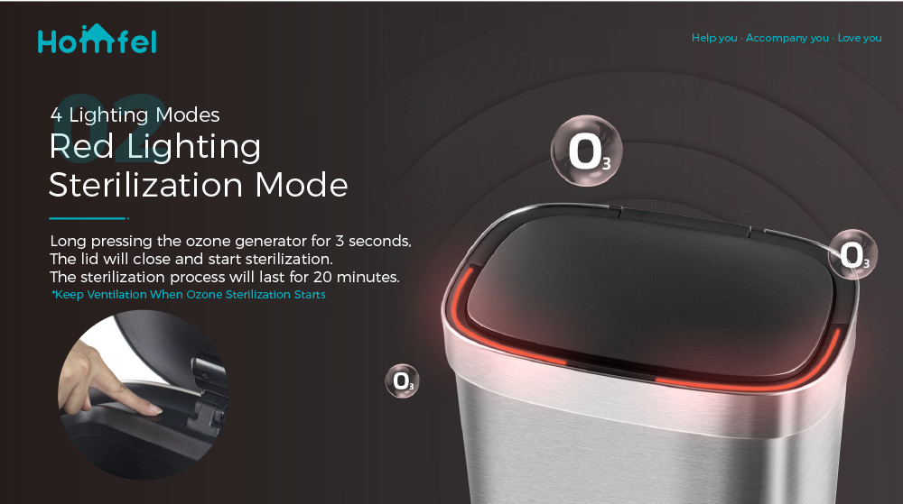 Big Volume Steel Automatic Sensor Trash Bin Open Top Touchless Trash Can