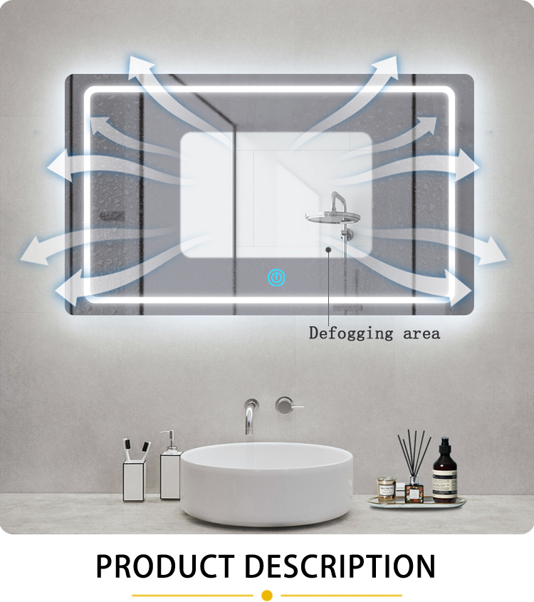 Smart Led Hotel Dimmer With-defogger Bagen Bathroom Touch Sensor Switch For Mirror Easy
