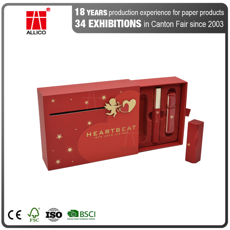Valentine'S Day Drawer Cosmetic Packaging Box C1S C2S Card Paper